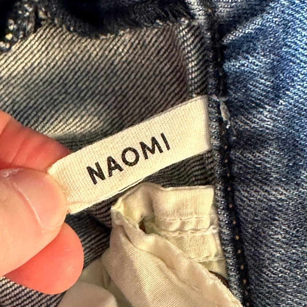 GRLFRND Naomi High Rise Distressed Straight Leg Jeans Light Wash Size 27 - Picture 5 of 10